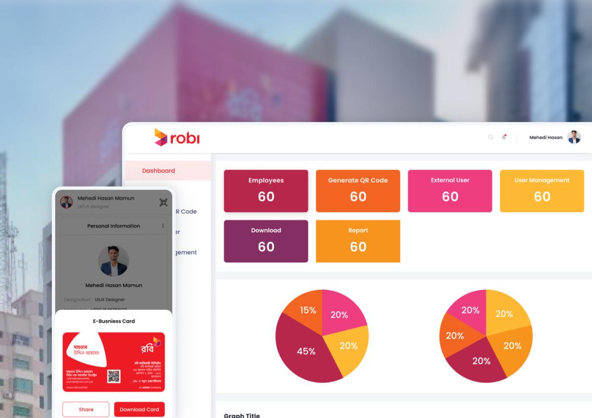 QR-Based E-Business Card for Robi Employees (RCO-EBC)